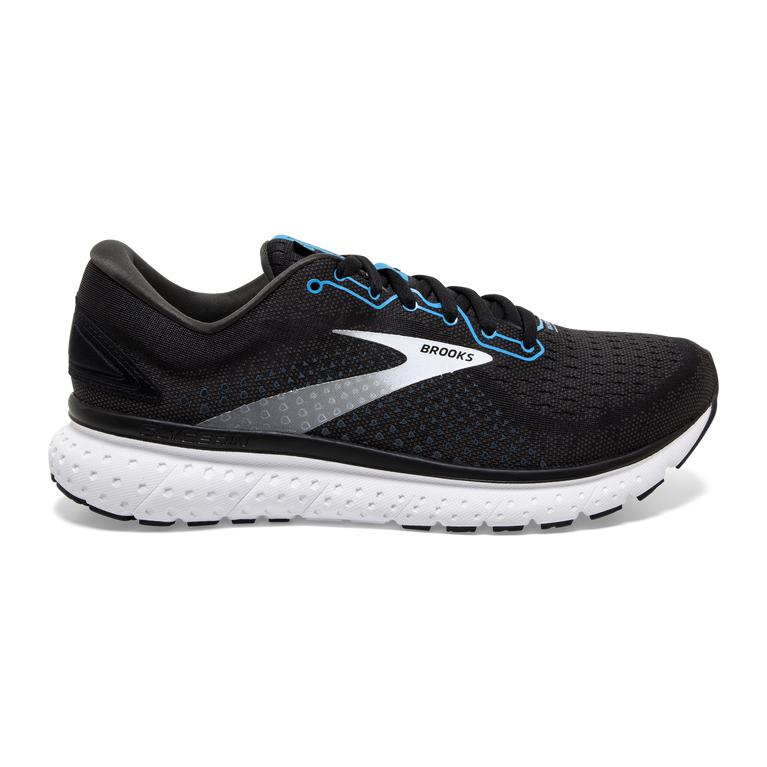 Brooks Men's Glycerin 18 Road Running Shoes - Black/Atomic Blue/White (BEDW50127)